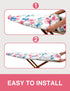 Extra Thick Ironing Board Cover and Pad, 15x54 Reflective Silicone Cover with Elastic Edges and 4 Fasteners