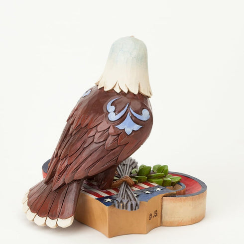 Jim Shore Heartwood Creek Mini Eagle Figurine, Patriotic, Stone Resin, 3.75”