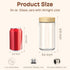 6 pack 24oz Overnight Oats Containers with Bamboo Lids, Glass Jars with Airtight Lids for Meal Prep, Wide Mouth Mason