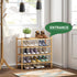 kiplant 4-Tier 4-Tier, Closet, Shoe Rack for Entryway, Bamboo Wood Shoe Rack Stackable Shoe Organizer for Free Standing