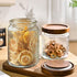 Yiluokuang 24 OZ Set Counter -2 Pack Airtight Glass Storage Jar with Bamboo Lid - Vintage Glass Jar Vintage Food