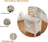 HPX HOME 2pcs 23 23 Inch, Linen Striped Small Tablecloth Square Cotton Tassel Bedside Table Cover Dust-Proof Washable