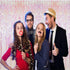 CCINEE 2pcs Metallic Foil Fringe Curtain - Transparent Pink Backdrop for Party Decoration