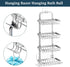 4 4 Tier Soap Bar Holder for Shower, Aluminum Wall Mounted Rustproof Soap Holder with Hooks and Razor Holder, Shower