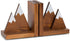 Waratah Designs Mountain Bookends - Wooden Non Slip Decorative Bookends for Heavy Books -