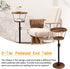 Kificet 2 Small Side Table, Tier Drink Table, Height Adjustable Round End Table, Pedestal Side Table for Small Spaces