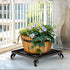 14Inch 385 Lbs, Idzo Plant Caddy with Wheels Heavy Duty Capacity Metal Cast Iron Rolling Stray, Plant Stand with Wheels