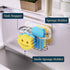Consumest Sponge Holder Smiley Face - Kitchen Sink Caddy, Sink Organizer with Removable Suction Cups & Adhesive Strips