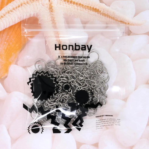 Honbay 200PCS Mini S Shape Hooks Stainless Steel Tiny Ornament Hooks Crystal Bead Curtain Hooks for Suncatchers