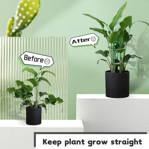 17inch &11inch 16Pcs 20 Plant Stakes SupKing Adjustable Length Plant Support Stake Orchid Stick with Clips for Indoor