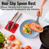 Zulay Kitchen Silicone Utensil Rest with Drip Pad - BPA-Free Heat-Resistant Spoon Holder for Kitchen