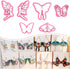 KEOKER Polymer Clay Cutters - 6 Shapes Embossed Butterfly Cutters for Jewelry Making