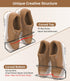 Wall Mounted Shoe Rack 4 Pack with Sticky Hanging Strips, Metal Shoe Storage Organizer for Wall/RV/Door