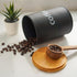 SOTECH Metal Food Storage Jar Set of 3 - Farmhouse Coffee Canisters with Bamboo Lids for Kitchen Decor
