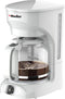 MUELLER HOME 12-Cup White Coffee Maker - Borosilicate Carafe, Auto-Off, Reusable Filter,