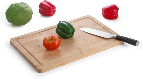 17.72 11.81 Dura Living Bamboo Cutting Board x Heavy Duty, Eco-Friendly Chopping Board for Kitchen Prep, Meat