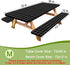 HobbLab Rv,72in,Black Picnic Table Cover with Bench Covers Portable Table Cloth Built-in Storage Pocket Fitted