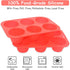 Silicone Large Muffin Pan 2 Pack, Non-Stick Jumbo 6 Cup Cupcake Molds, Perfect for Egg Muffin, Big Cupcake