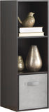 Whitmor 3 Cube Storage Organizer, 3 Tier Stackable MDF Wood Bookcase, Open