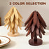 Buanson 5 1 Wooden Tree Trivets for Hot Dishes, Foldable Kitchen Wooden Trivet for Pan, Pot, Bowl, Teapot, Hot Pot