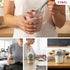4 Pack 17 oz (5 Small Breakfast On The Go Yogurt Parfait Cups, Reusable Plastic Containers with Lids and Spoons
