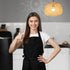 Unisex Bib Aprons - 100% Polyester Chef Apron with Extra Long Ties, Cooking Apron for Men Women