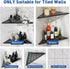 2 Pack, 10" 304 Black,10") lives Corner Shower Shelves Black Corner Shelf for Bathroom, Stainless Steel Grout