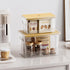 2 Pack Delamu Acrylic Trash Bag Holder, (XL+S) Stackable Garbage Bag Dispenser, Clear Organizer Bins for Under Sink