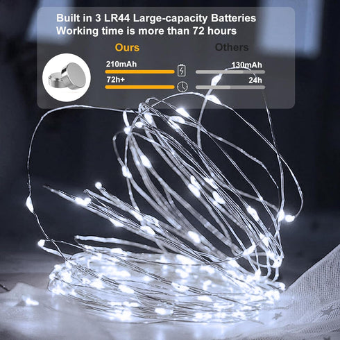 6 Pack 7 20 3 AIKEI LED Fairy Lights Battery Operated, Mini String Lights Waterproof Feet Led Firefly Starry Lamps
