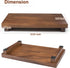kulusion Counter 12 7 1.57'') Walnut Wooden Pedestal Stand, Farmhouse Wood Tray for Kitchen Bathroom Decor, Rustic