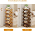 Closet (Tawny-3 YYW Bamboo Shoe Rack for Entryway,Installation-Free and Foldable Vertical Shoe Storage Organizer,Free
