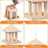 Wooden Bird Feeder, Large Capacity Easy Fill & Clean, Weather-Resistant for Garden Decor and Bird Watching