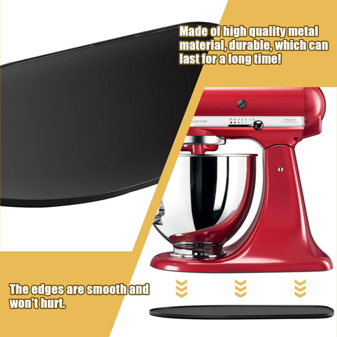 Metal Mixer Slider Mat for KitchenAid Stand Mixer, Appliance Sliding Tray, Compatible with 4.5-5 Qt Tilt-Head Artisan.