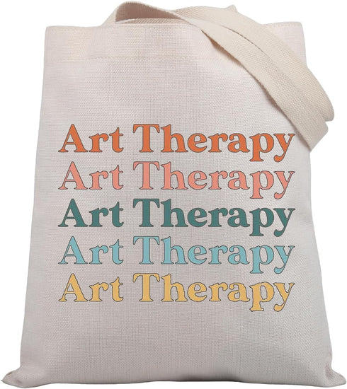 BDPWSS Art Therapist Gift, Art Teacher Tote Bag, Therapist Appreciation Gift, Art Therapy Supplies