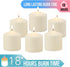 Stonebriar 6 Pack Tall 3 x 3 Inch 18 Hour Long Burning Unscented Ivory Wax Pillar Candles