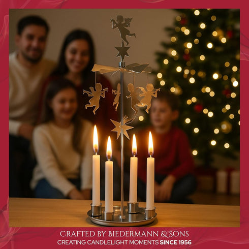 Biedermann & Sons 2-Hour Long Burning Unscented Tree or Chime Candles, Light Blue, Set of 20, 4 Inch Tall