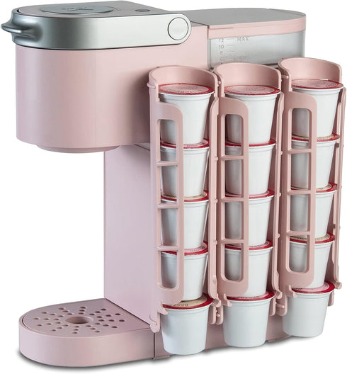 STORAGENIE Coffee Pod Holder for Keurig K-cup, Side Mount K Cup Storage for Small Counters (Pink)
