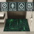 Washable Area Rug, Binary Code Design Entryway Doormat Faux Wool Non-Slip Low-Pile Carpet for Indoor Kitchen Bathroom
