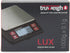 LUX Digital Mini Scale (1000g x 0.1g, Black/Red) - Portable Food Scale for Meal Prep and Coffee