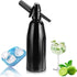 Atldmphic Soda Siphon,1L Sparkling Water and Soda Maker, Portable Carbonated Water Machine, Aluminium