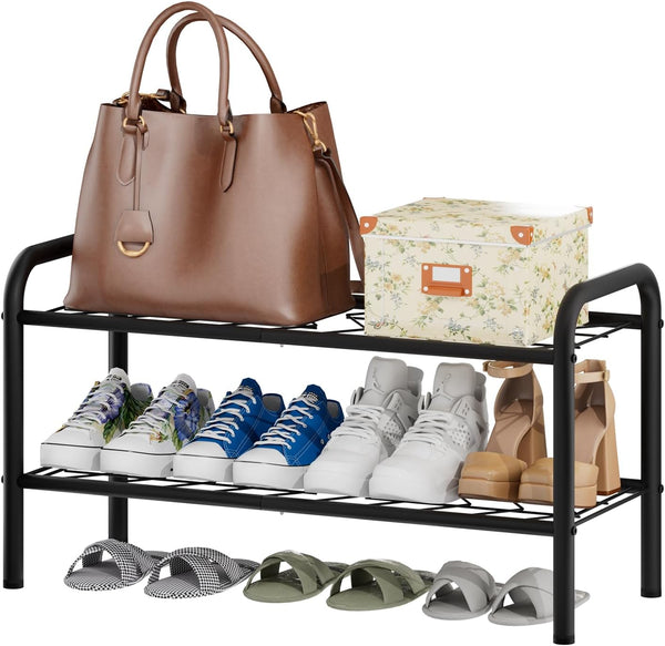viewcare Shoe Rack for Closet, 2-Tier Small Shoe Rack for Entryway &