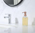 Rose Gold Glass Soap Dispenser with Rust Proof Metal Pump,16oz Vintage Soap Dispenser,Clear Glass Dish Soap Dispenser for Bathroom,Copper Kitchen Hand Soap Dispenser, Rose Gold Soap Dispenser