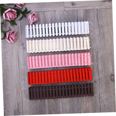 Yardwe 2pcs DIY Picket Garden Plastic Rail Fence Mini Fence for Christmas Village Trees Supplies