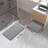 Yimobra Memory Foam Bathroom Rugs Set, 2 Piece Super Soft Absorbent Quick Dry Bath Mat, Non Slip Floor Carpet (Gray)