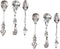 6PCS Vintage Carved Coffee Spoons, Tiny Espresso Spoons, Creative Tableware Mixing Spoons for Coffee Bar