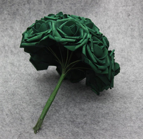 50pcs Artificial Flower, Real Touch Foam Roses Decoration for Wedding Bridesmaid Bridal Bouquet Centerpieces