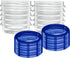 Elegant Disposables Twist Top Deli Containers, Reusable Stackable Food Storage Containers with Blue Screw on Lid - 10
