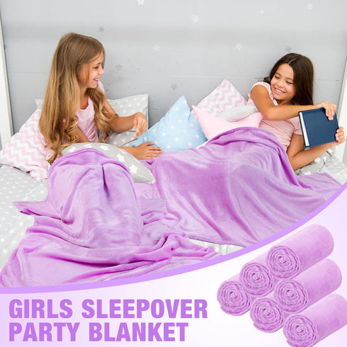6 Purple,40 60 Inch) SmoothNovelty Pcs Eater Fleece Throw Blanket Bulk for Kids Soft Plush Flannel Throw for Kids Girl