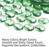 YIYA Green Flat Marble Decorative Beads, Glass Gems for Home Decoration, Vase Filler, Fish Tank Bottom Decoration