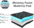 Hansleep Memory Foam Twin XL Mattress Topper, Deep Pocket Pillow Top Mattress Pad Cover for College Dorm Room